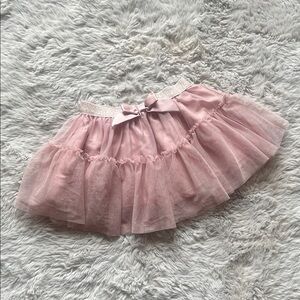 Pink Tulle Skirt with Bow & sparkles